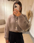 Gilet Mohair Tania Taupe