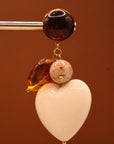 Boucles d’oreilles Ève écru