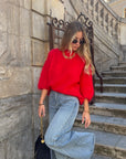 Pull rouge - MOHAIR
