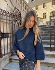 Pull Mohair bleu marine - NOA