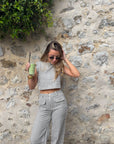 Top Rayé Gris - Nela