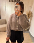 Gilet Mohair Tania Taupe