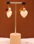 Boucles d’oreilles Ève écru