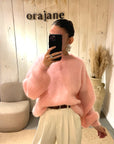 Pull mohair Lisa rose