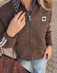 Pull Gilet marron - AMOUR