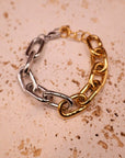 Bracelet Maille Bi color