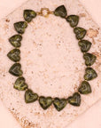 Collier Cœur kaki
