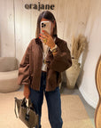 Veste Bombers Lizy Chocolat