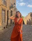 Robe Longue Brique - Inès