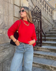 Pull rouge - MOHAIR