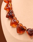 Collier Cœur brown