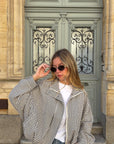 Veste fluide à carreaux - AYA