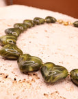 Collier Cœur kaki