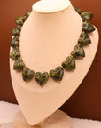 Collier Cœur kaki