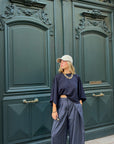 Pantalon à carreaux bleu - ROMÉO