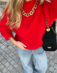 Pull rouge - MOHAIR
