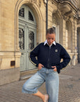 Pull gilet bleu marine - AMOUR
