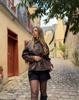 Veste cintrée marron - Roxane