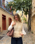 Pull sans manches beige - ALMA