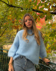 Pull mohair bleu ciel - NOA