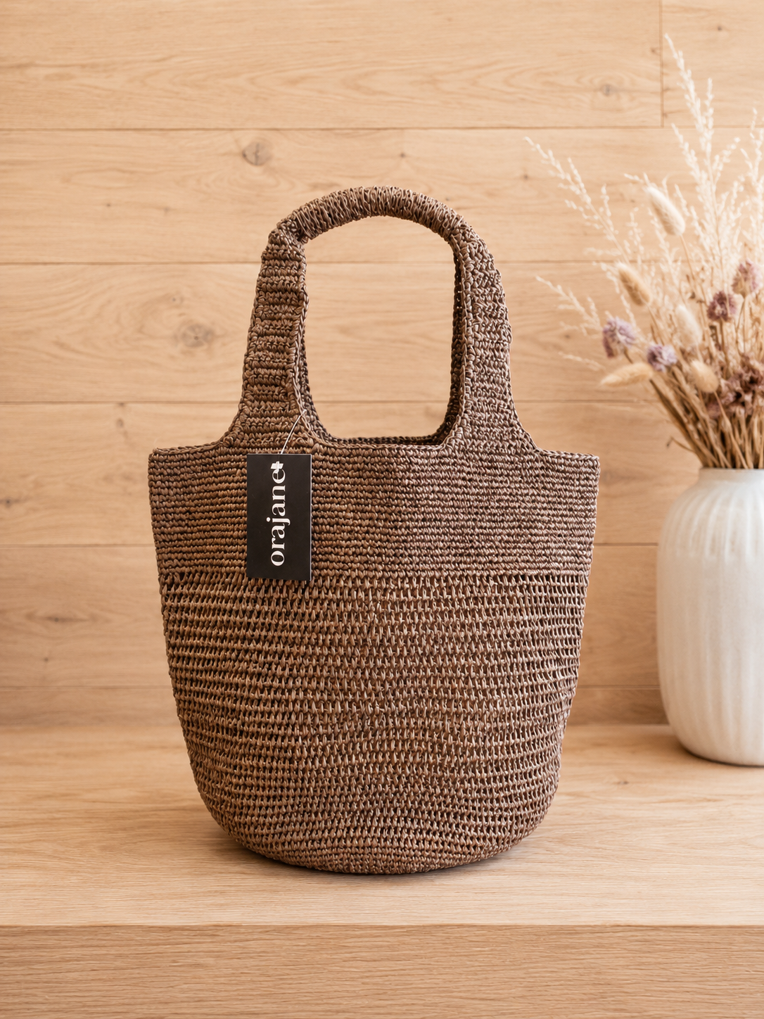 Sac en Osier Marron - Élio