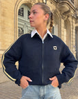 Pull gilet bleu marine - AMOUR