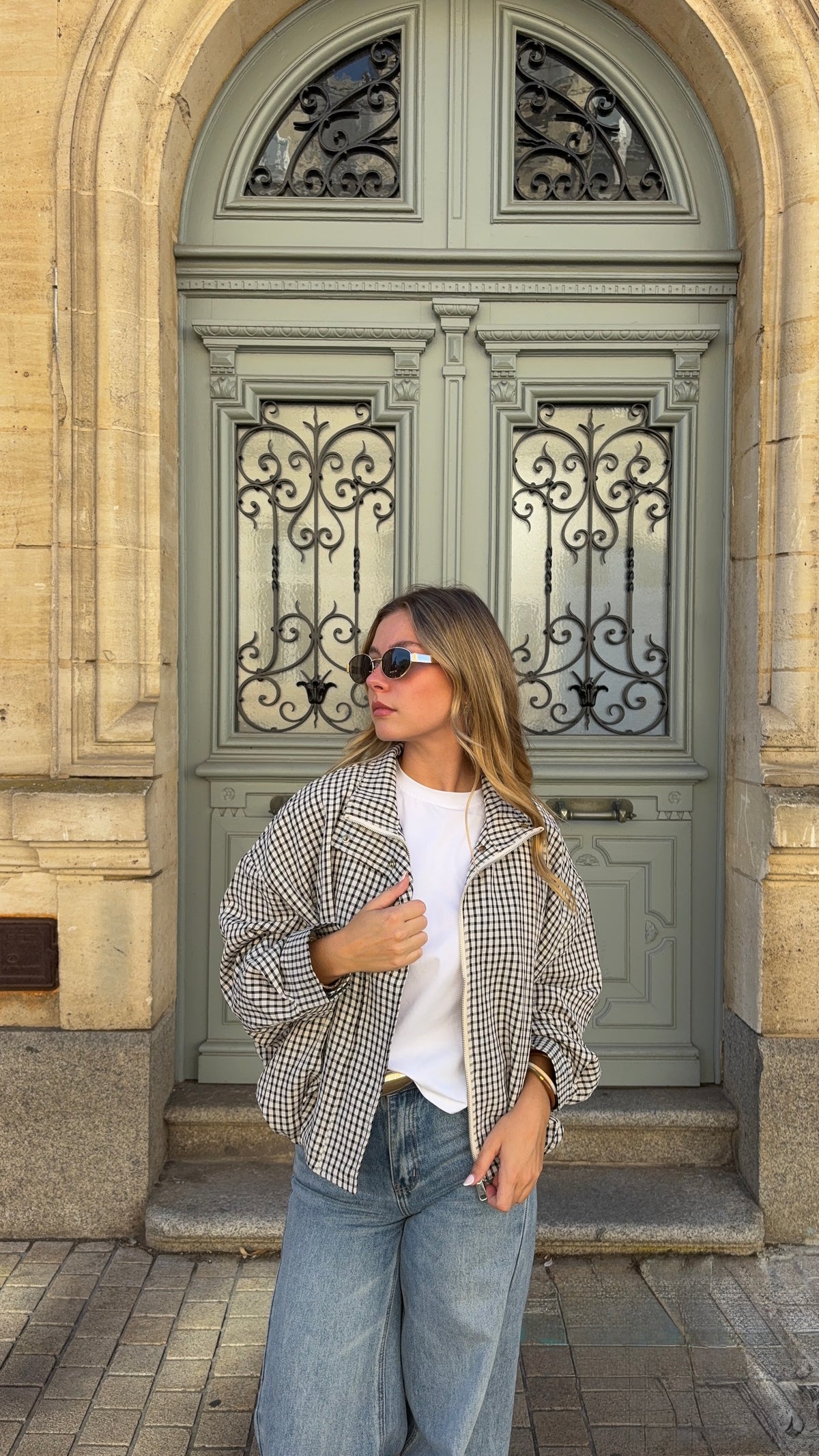 Veste fluide à carreaux - AYA