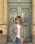 Veste fluide à carreaux - AYA