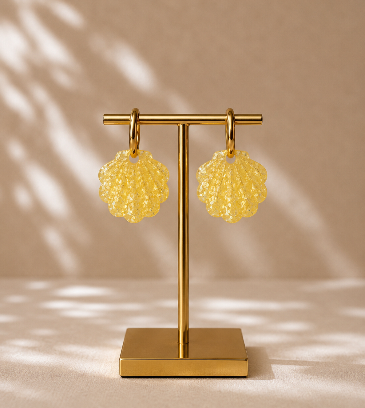 Boucles d’oreilles Jaune - Shell