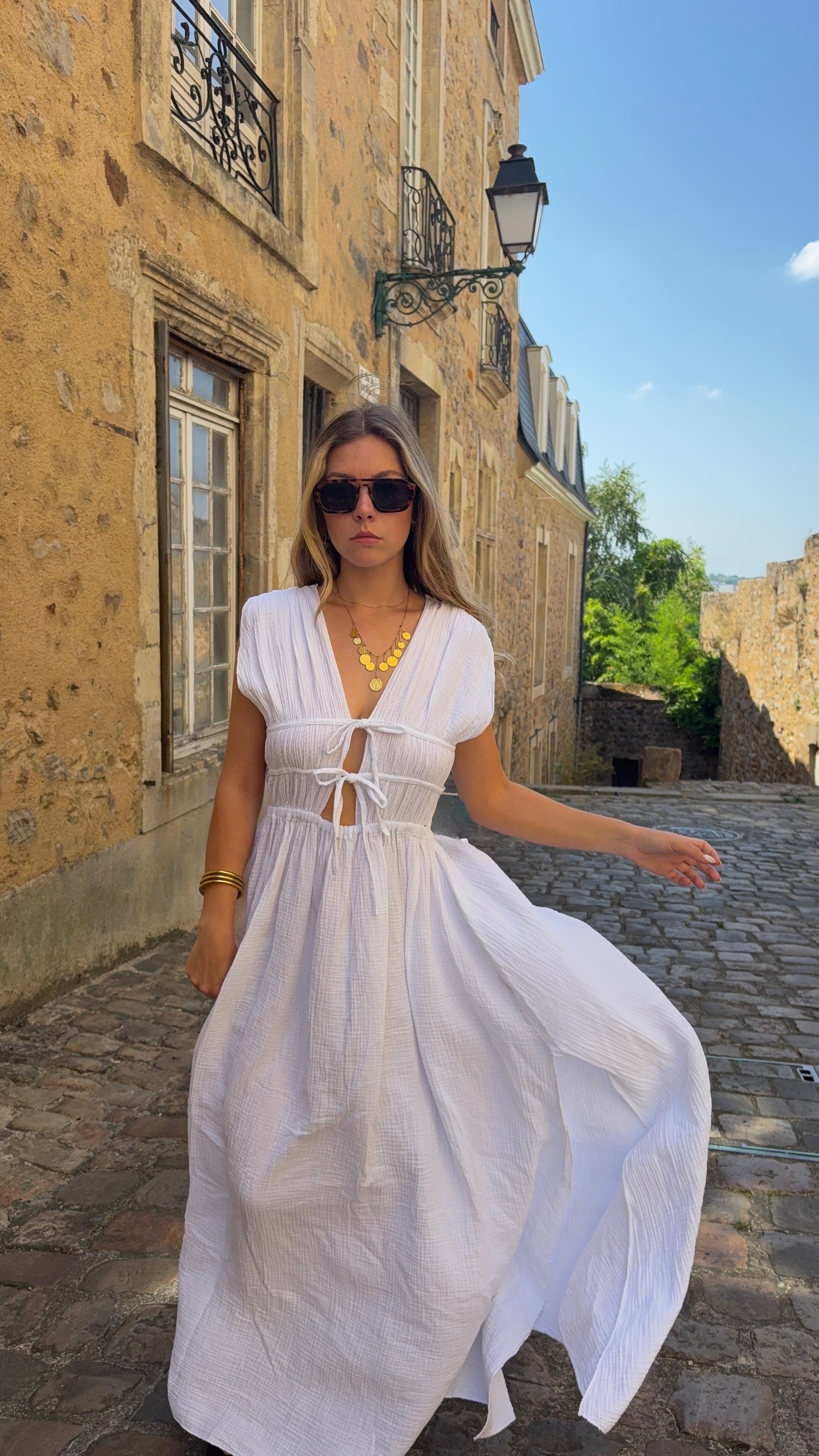 Robe Longue Blanche - Inès