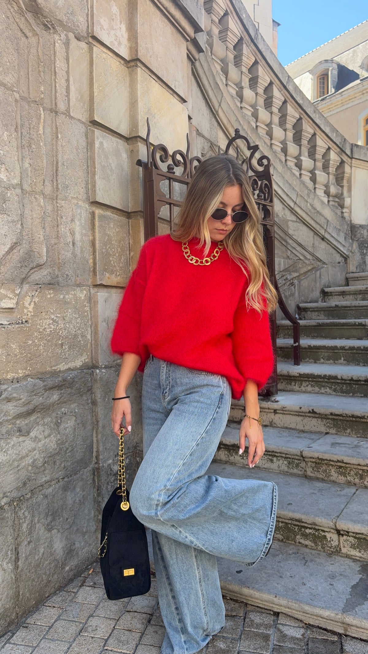 Pull rouge - MOHAIR