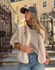 Veste sans manches beige - LAURA