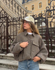 Veste bombers beige/marron - Billy