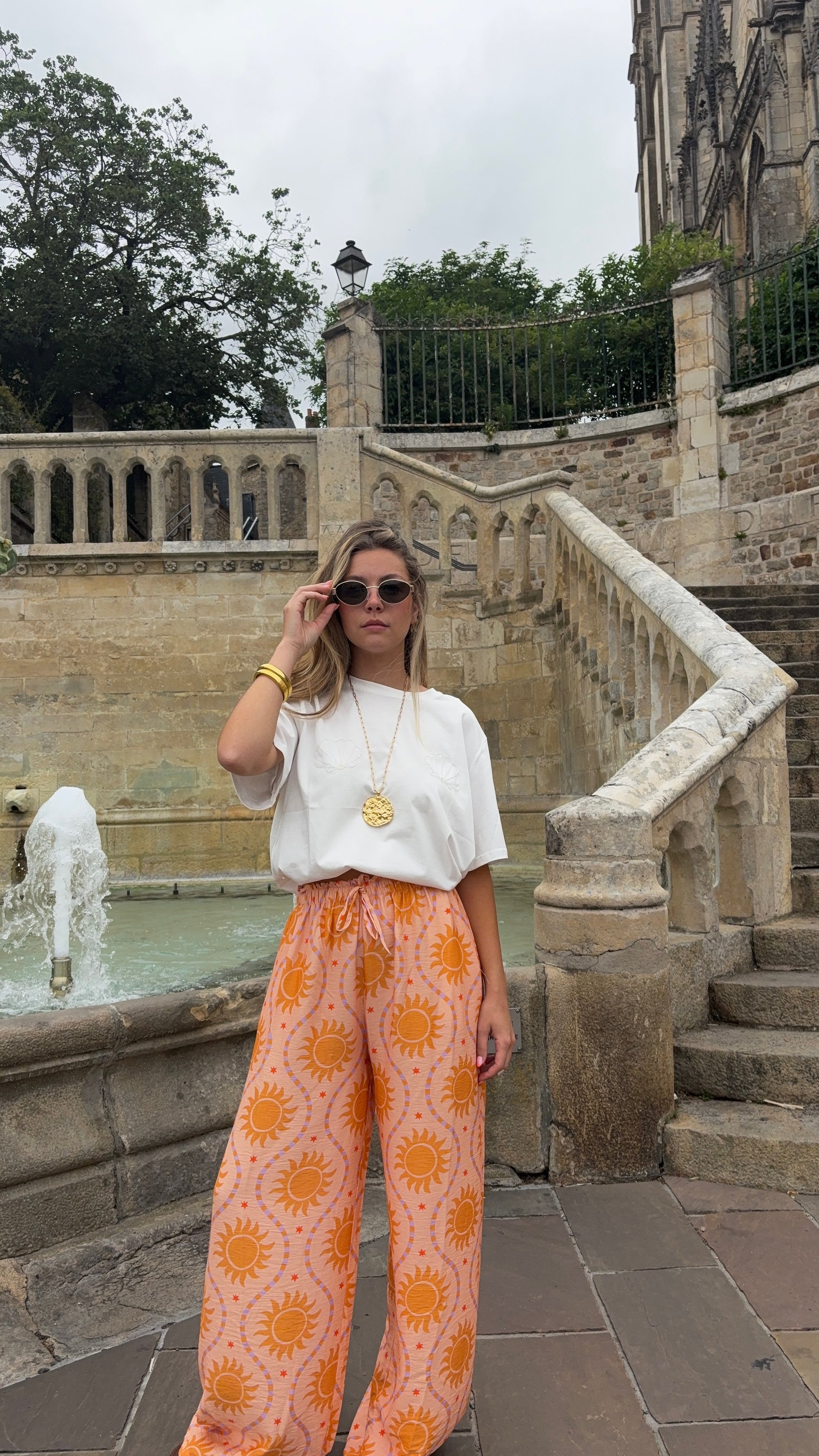 Pantalon Fluide Orange - Giu