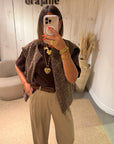 Gilet sans manches Théo chocolat