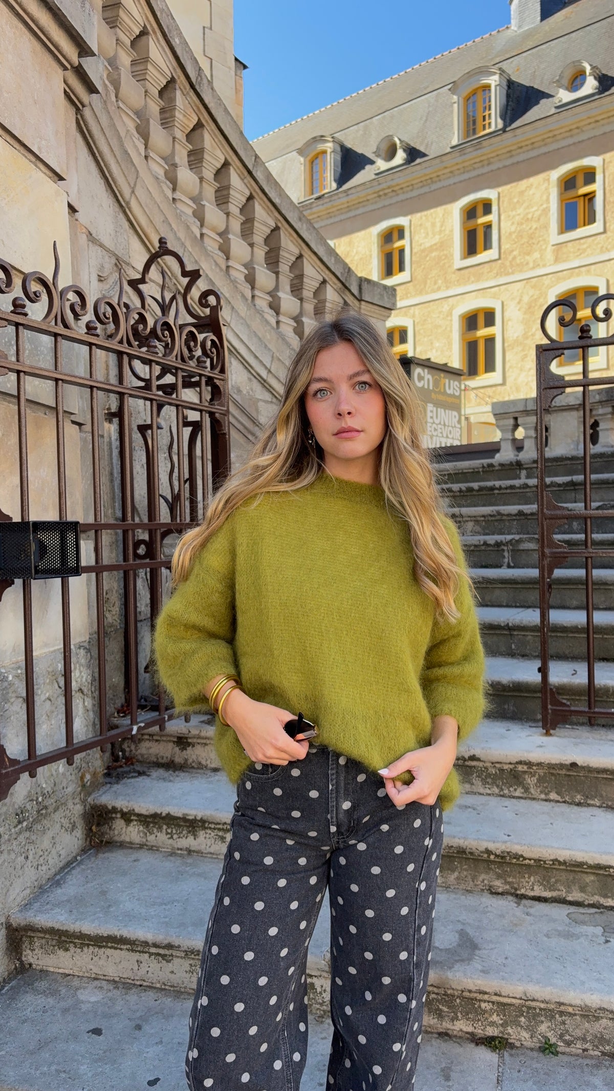Pull Mohair olive - NOA