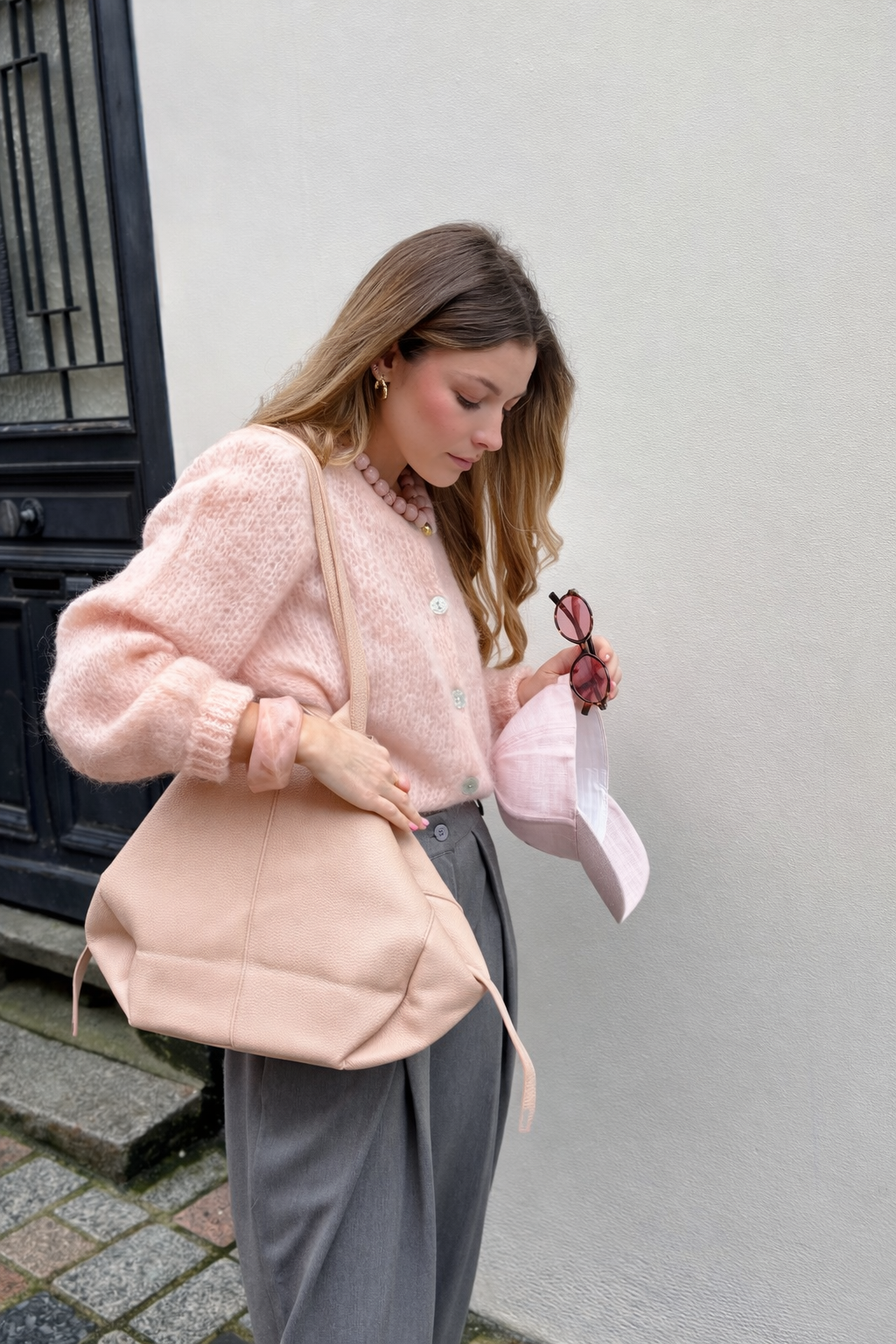 Gilet Mohair Rose