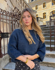 Pull Mohair bleu marine - NOA