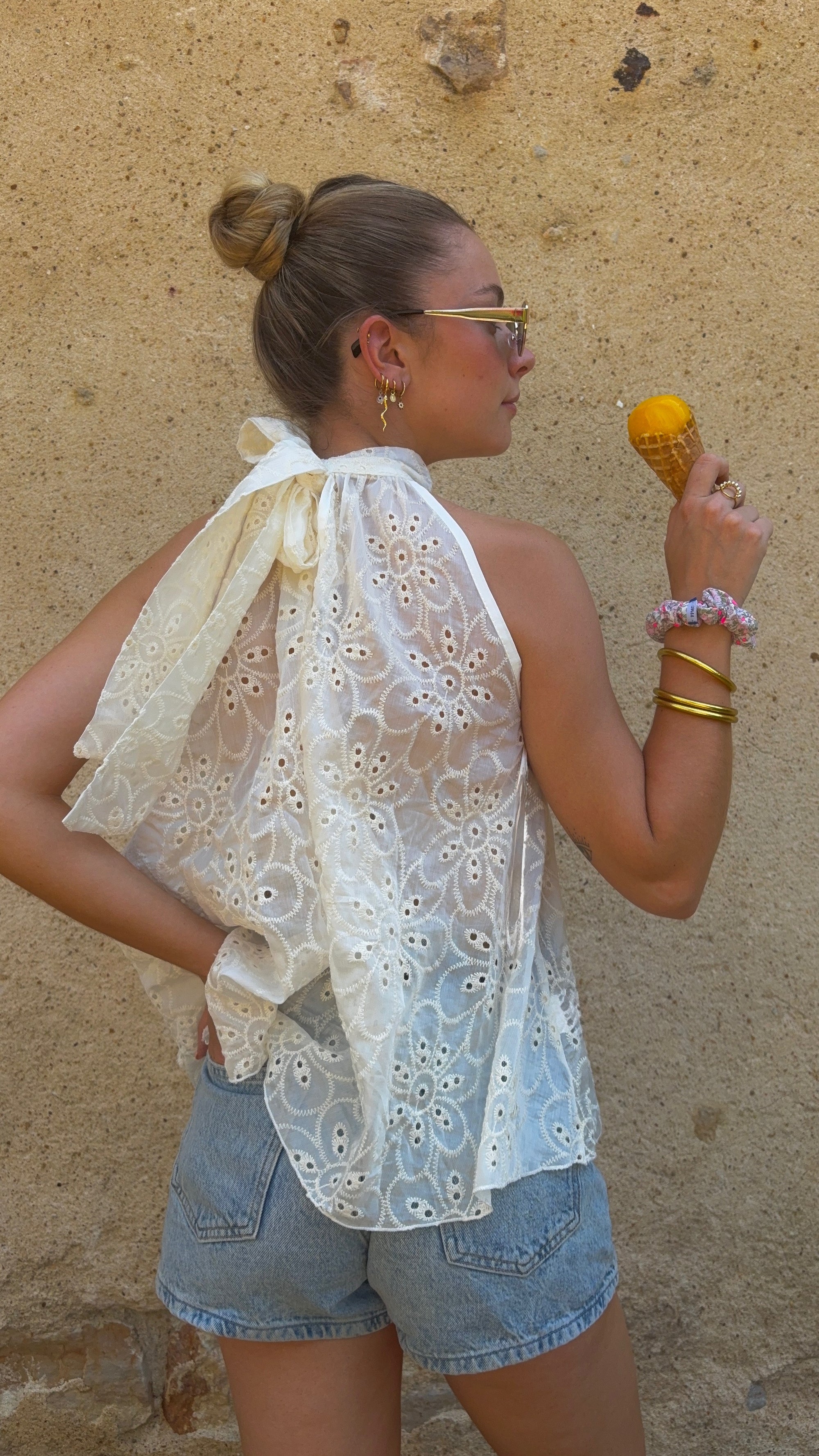 Top Dentelle crème - Charlotte
