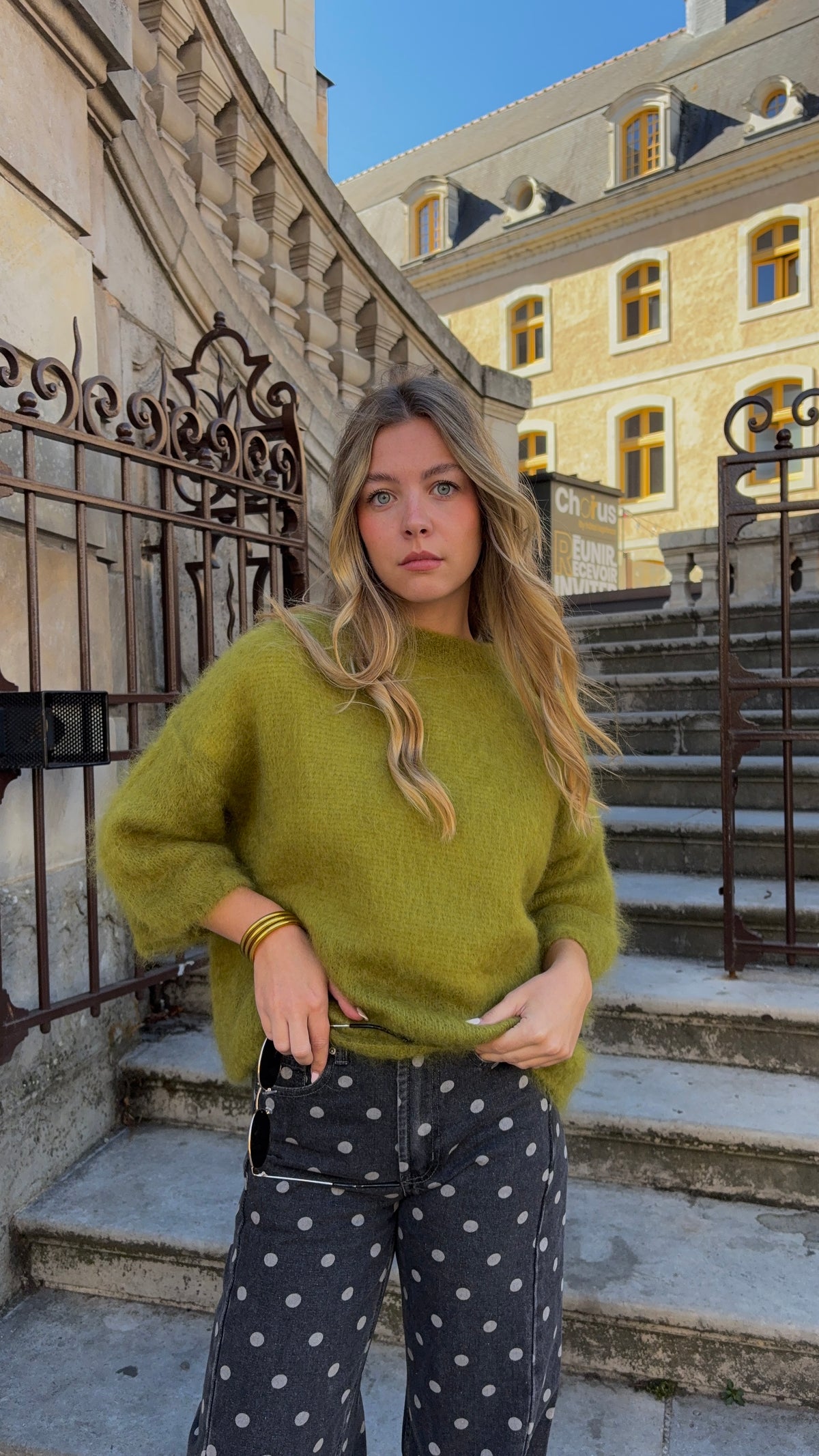 Pull Mohair olive - NOA