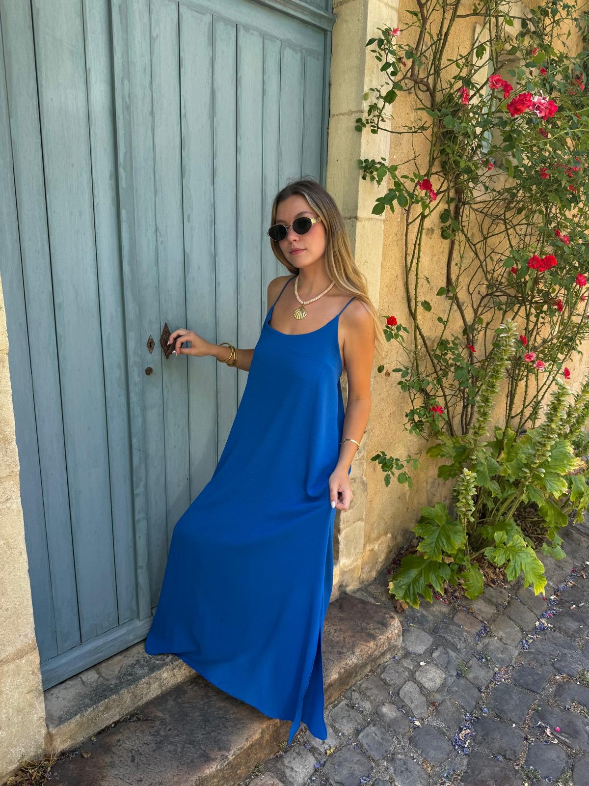 Robe Fluide Bleu - Ava