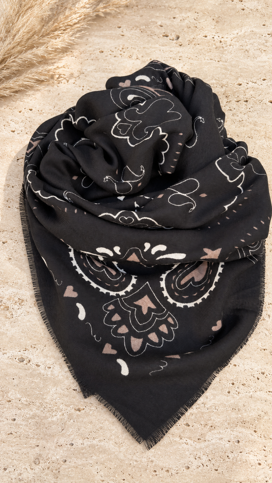 Foulard noir - SUZANNE