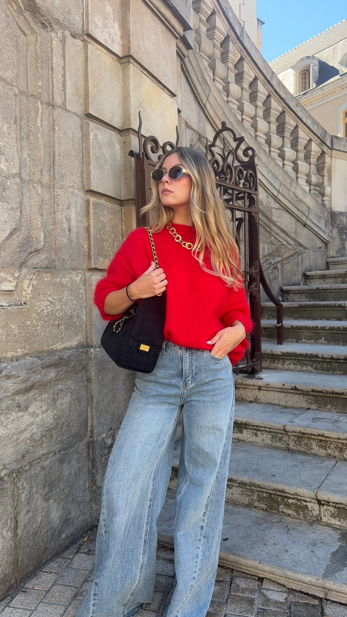 Pull rouge - MOHAIR
