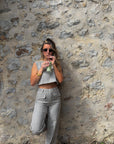 Pantalon Rayé Gris - Nela