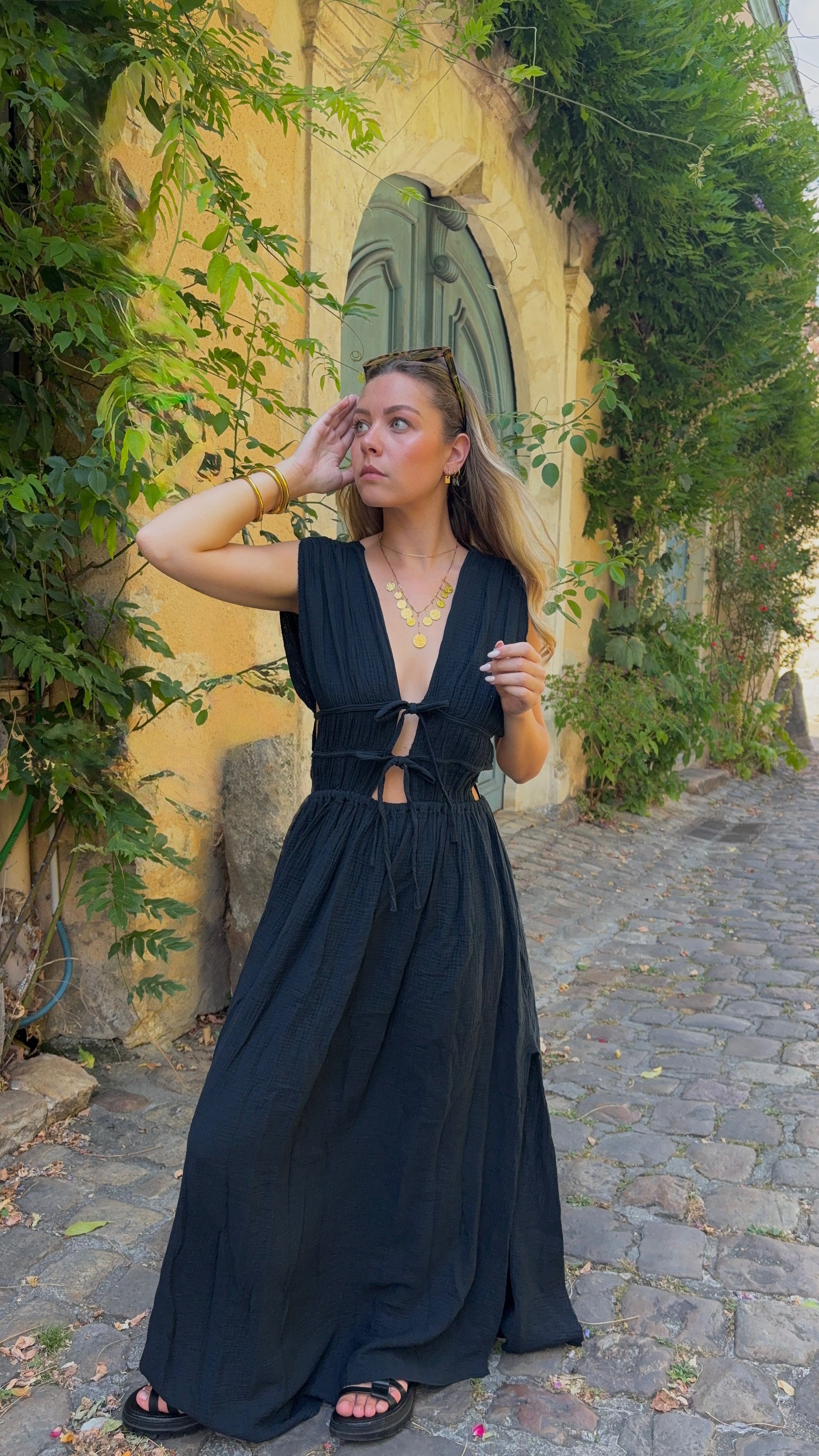 Robe Longue Noir - Inès