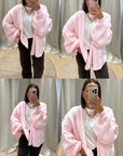 Gilet Boubou Rose
