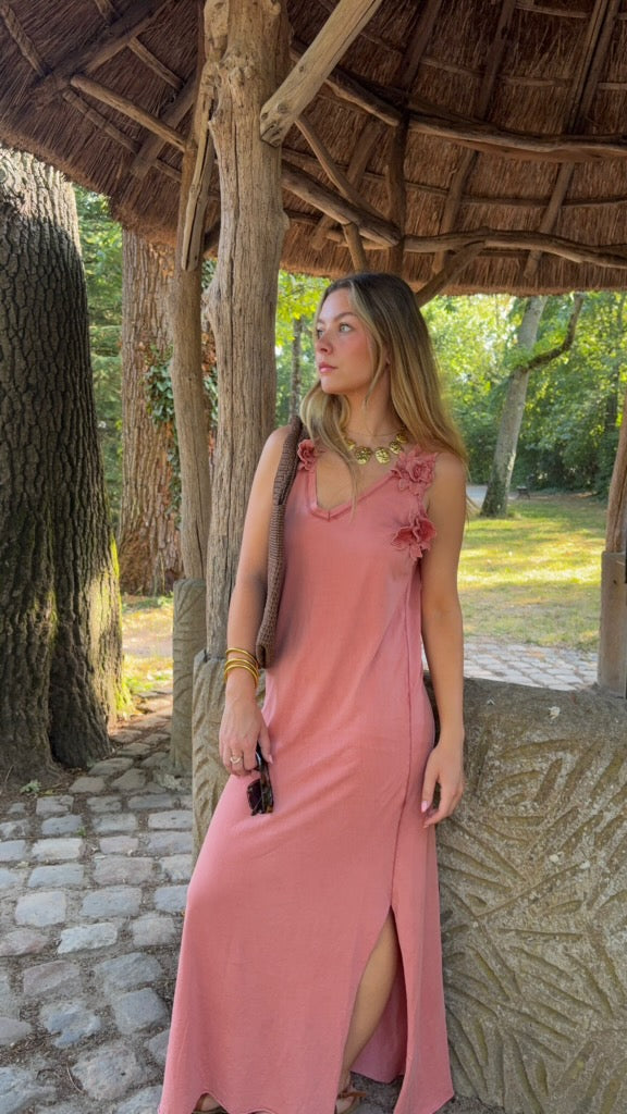 Robe Longue Saumon - Capucine