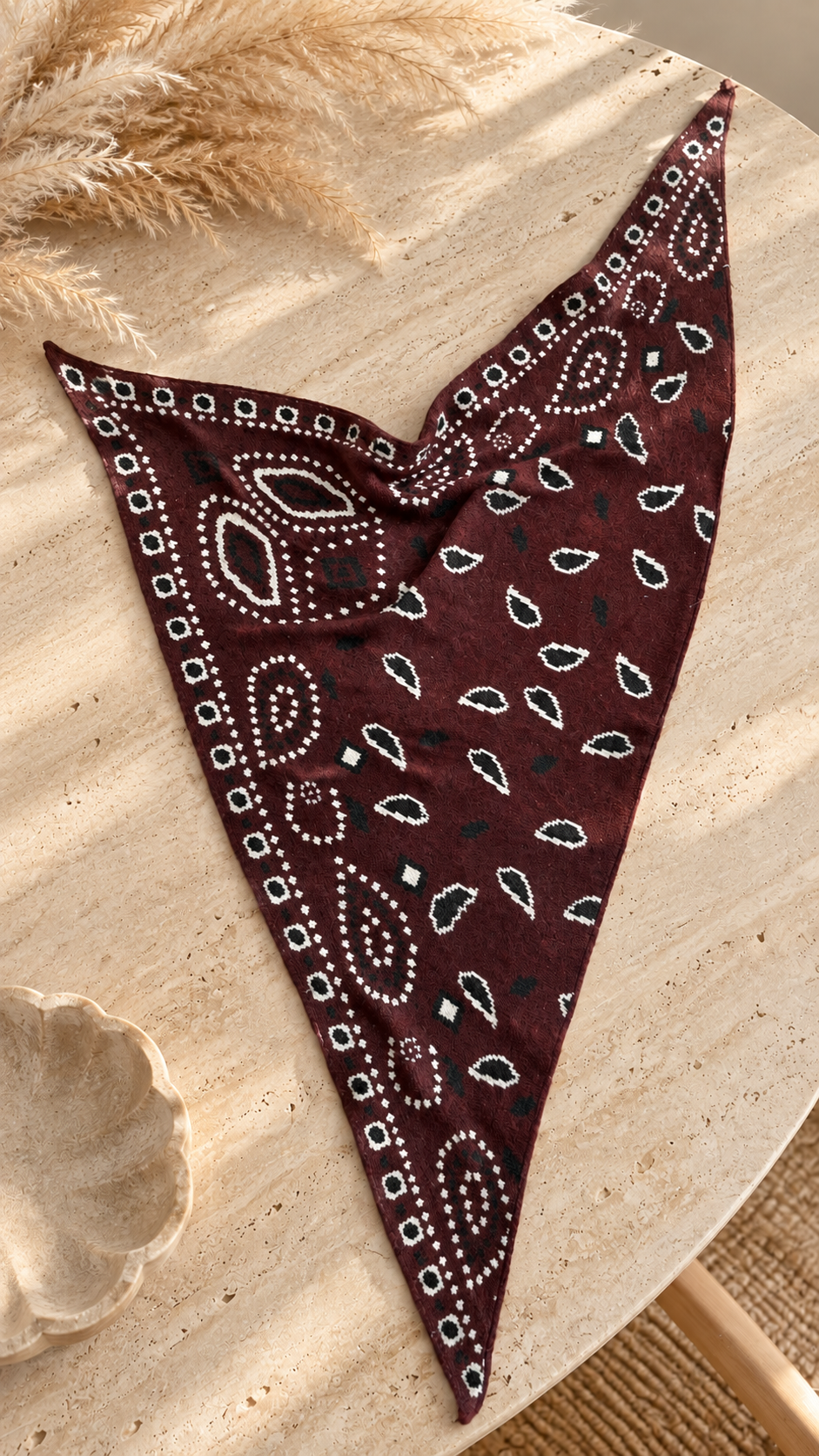 Triangle bandana bordeaux - IRIS