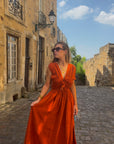 Robe Longue Brique - Inès