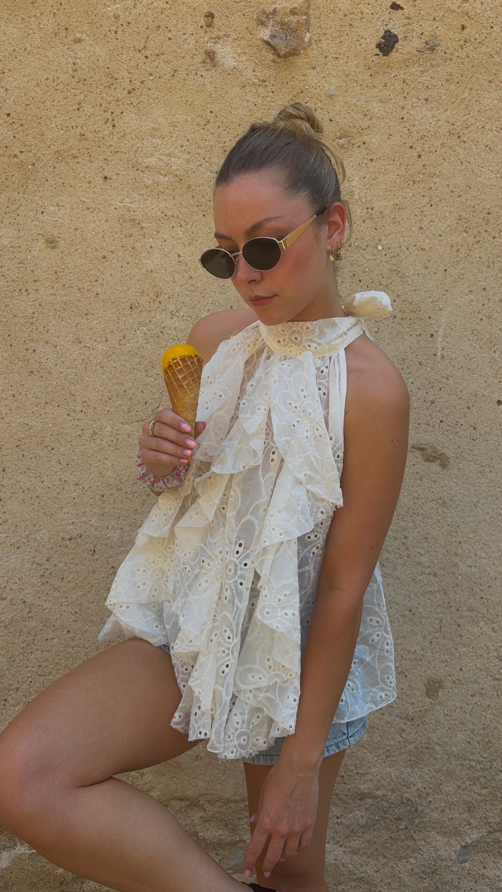 Top Dentelle crème - Charlotte